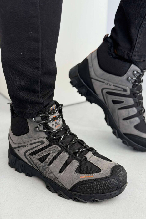 OUTDOOR TRAIL FLUFFY LACING MEN SNEAKERS GREY/GRI - 2