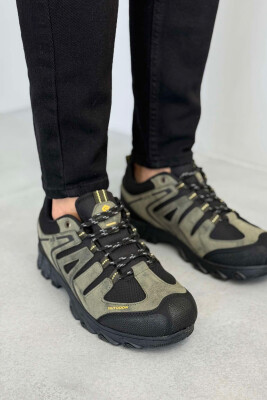 OUTDOOR TRAIL LACING MEN SNEAKERS BLACK-GREEN/ZEJE 