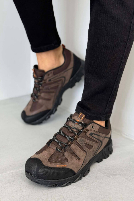 OUTDOOR TRAIL LACING MEN SNEAKERS BROWN/KAFE - 2