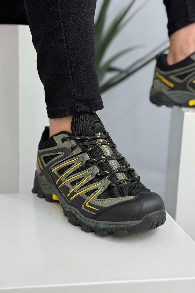 OUTDOOR TRAIL MEN SNEAKERS GREEN/YELLOW/JEVE - 1