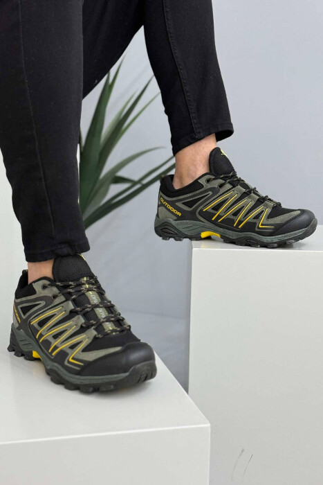 OUTDOOR TRAIL MEN SNEAKERS GREEN/YELLOW/JEVE - 4