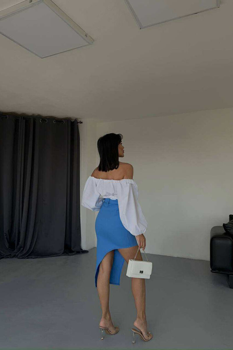 OVAL CUT WOMEN SKIRT BLUE/BLU - 6