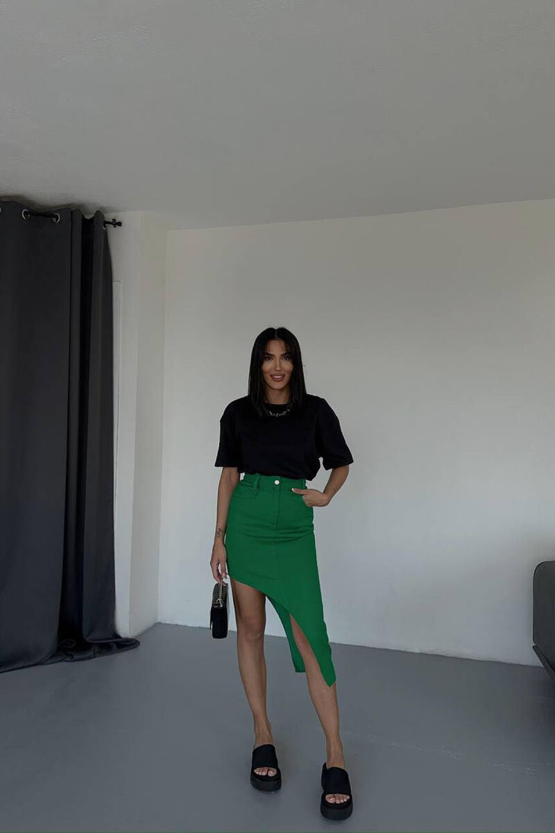 OVAL CUT WOMEN SKIRT GREEN/JESHILE - 7