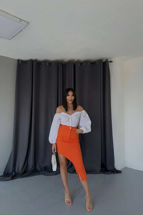 OVAL CUT WOMEN SKIRT ORANGE/PORTOKALLI - 1