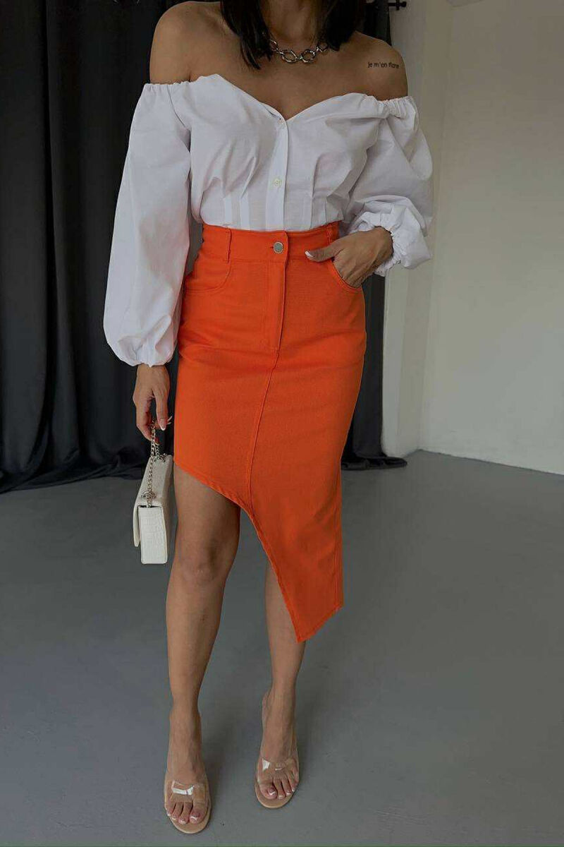 OVAL CUT WOMEN SKIRT ORANGE/PORTOKALLI - 3