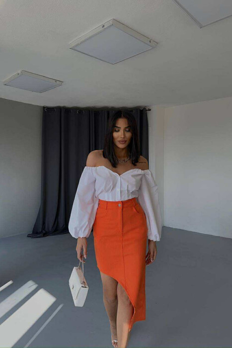 OVAL CUT WOMEN SKIRT ORANGE/PORTOKALLI - 6