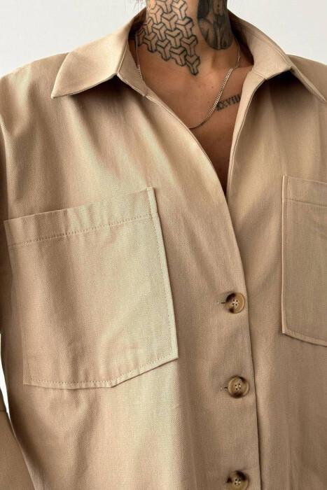 OVERSIZED WOMAN JACKET BEIGE/BEZHE - 4