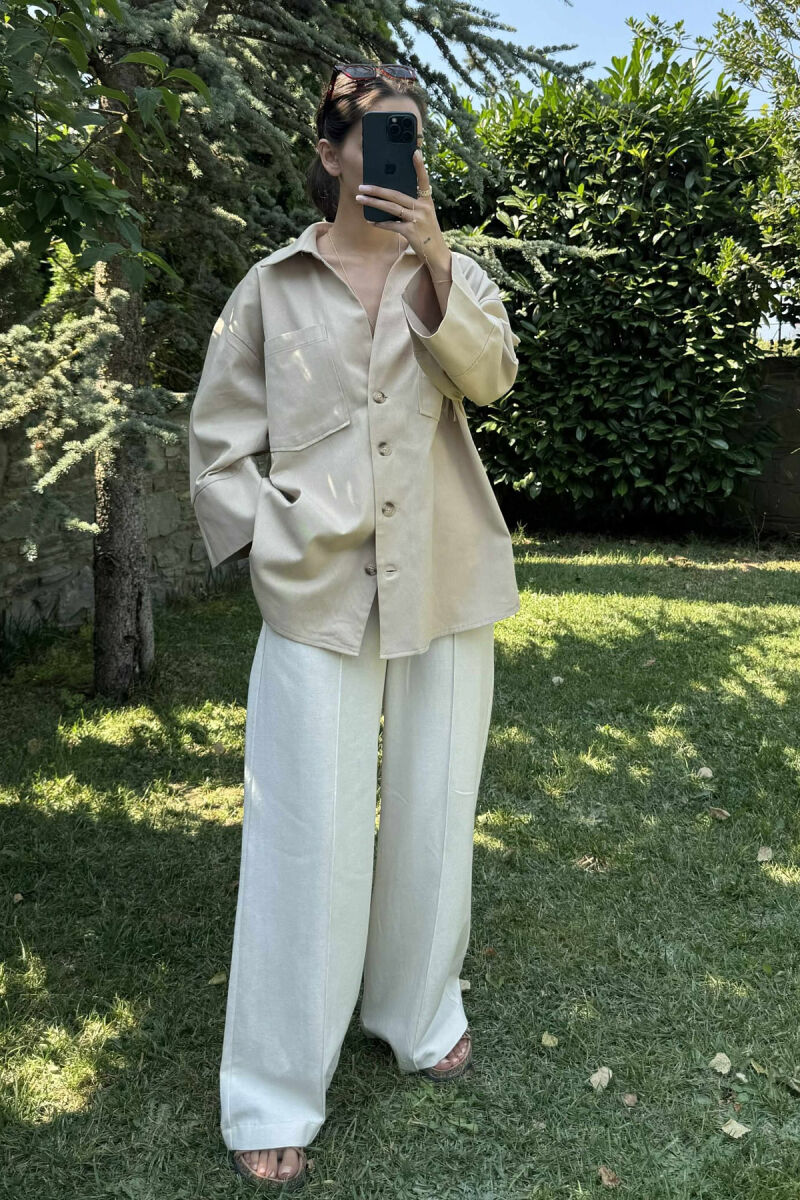 OVERSIZED WOMAN JACKET BEIGE/BEZHE - 1