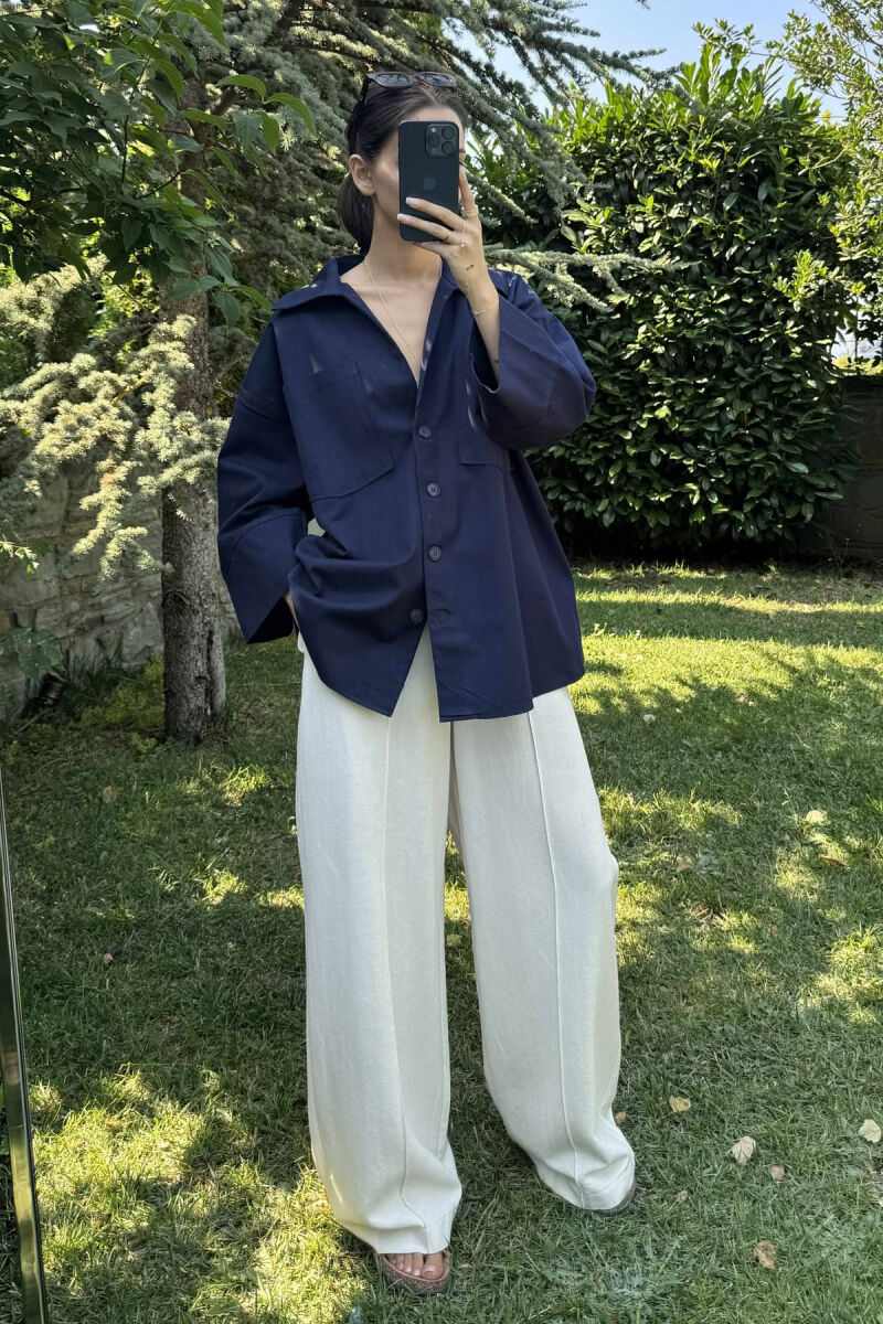 OVERSIZED WOMAN JACKET BLUE/BLU - 1