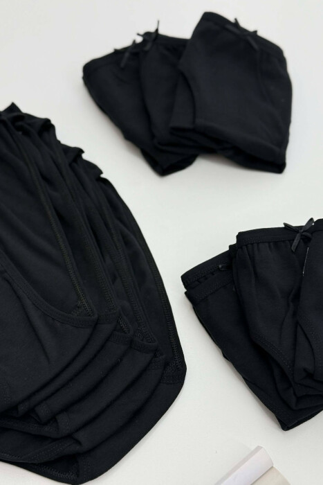 PACK OF 12 PAIR ONE COLOR WOMAN BRIEFS BLACK/ E ZEZE - 3