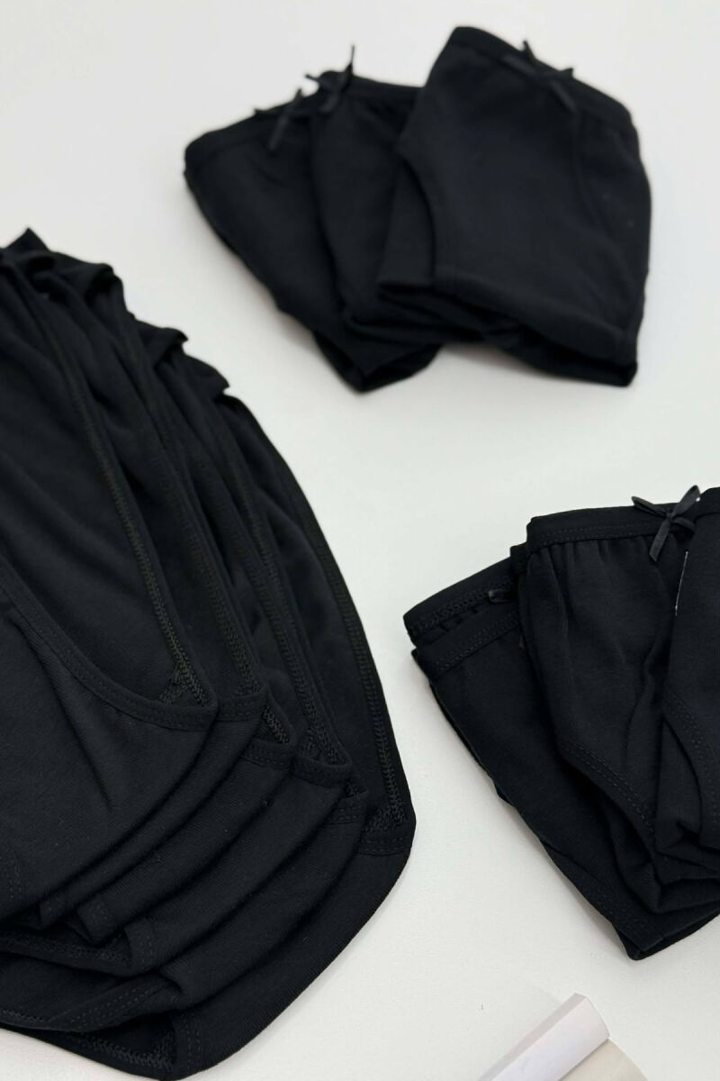 PACK OF 12 PAIR ONE COLOR WOMAN BRIEFS BLACK/ E ZEZE - 3