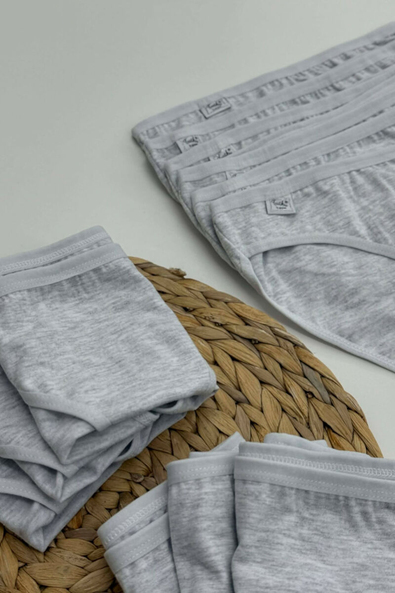 PACK OF 12 PAIR SIMPLE ONE COLOR WOMEN BRIEFS LIGHT GREY/GZ - 3