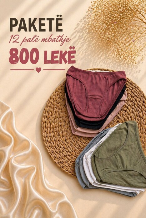 PAKETE 12 PALE MBATHJE TE THJESHTA PER FEMRA - KLAUDIO FASHION