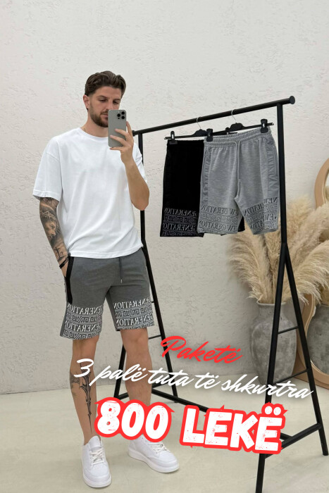 PAKETE 3 PALE TUTA TE SHKURTRA PER MESHKUJ - KLAUDIO FASHION