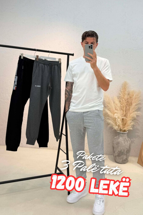 PACK OF 3 PIECES COTTON MEN SWEATPANTS MULTIPLE/SHNGJ - 1