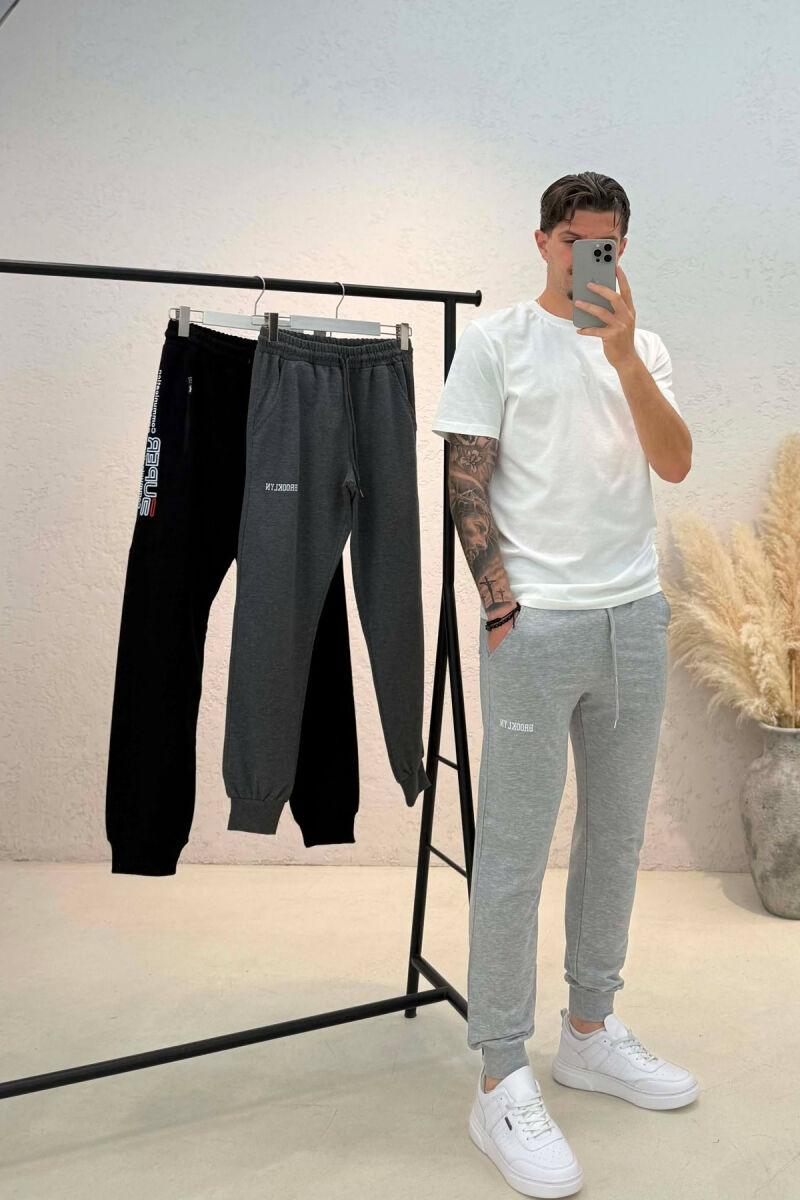 PACK OF 3 PIECES COTTON MEN SWEATPANTS MULTIPLE/SHNGJ - 2