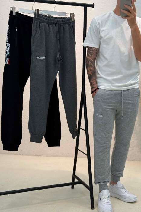 PACK OF 3 PIECES COTTON MEN SWEATPANTS MULTIPLE/SHNGJ - 3