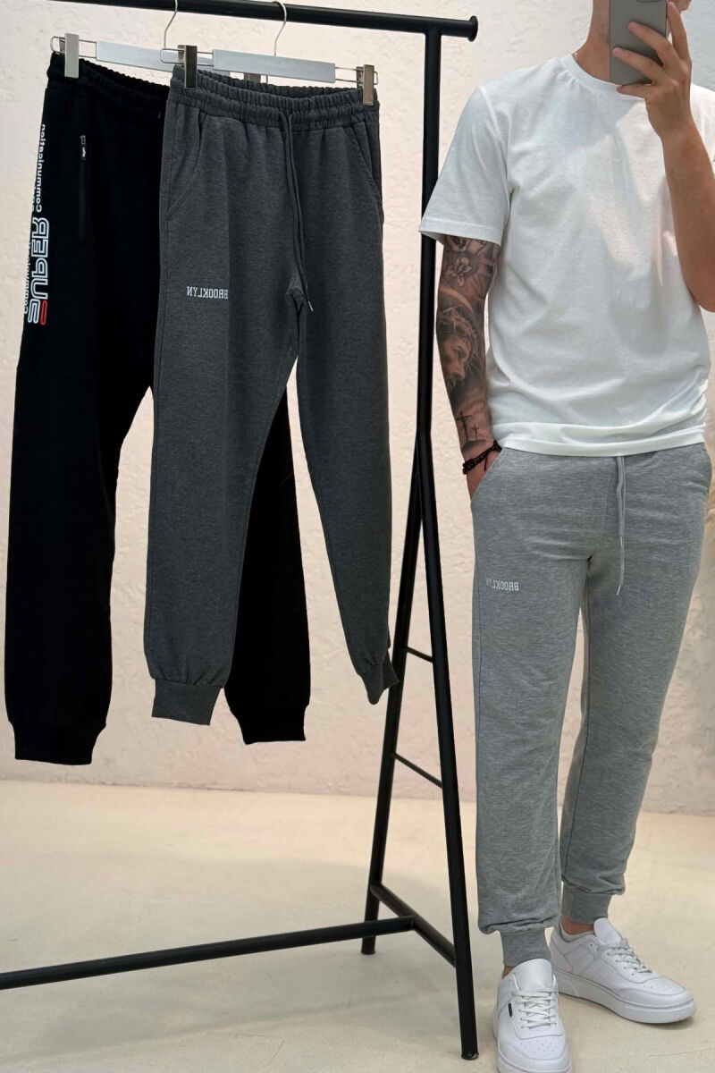 PACK OF 3 PIECES COTTON MEN SWEATPANTS MULTIPLE/SHNGJ - 3
