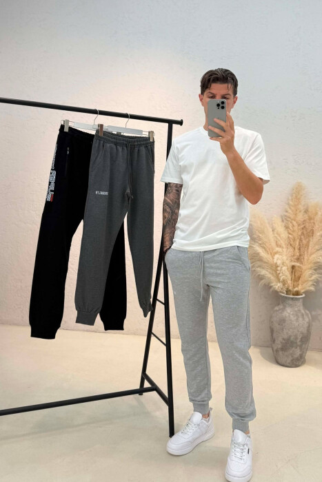 PACK OF 3 PIECES COTTON MEN SWEATPANTS MULTIPLE/SHNGJ - 4