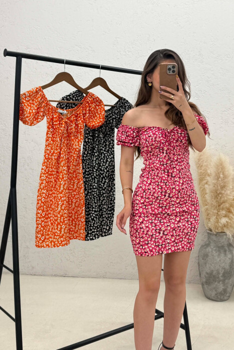 PACK OF 3 PIECES FLOWERS DESIGN WOMAN DRESSES MULTIPLE/SHNGJ - 3