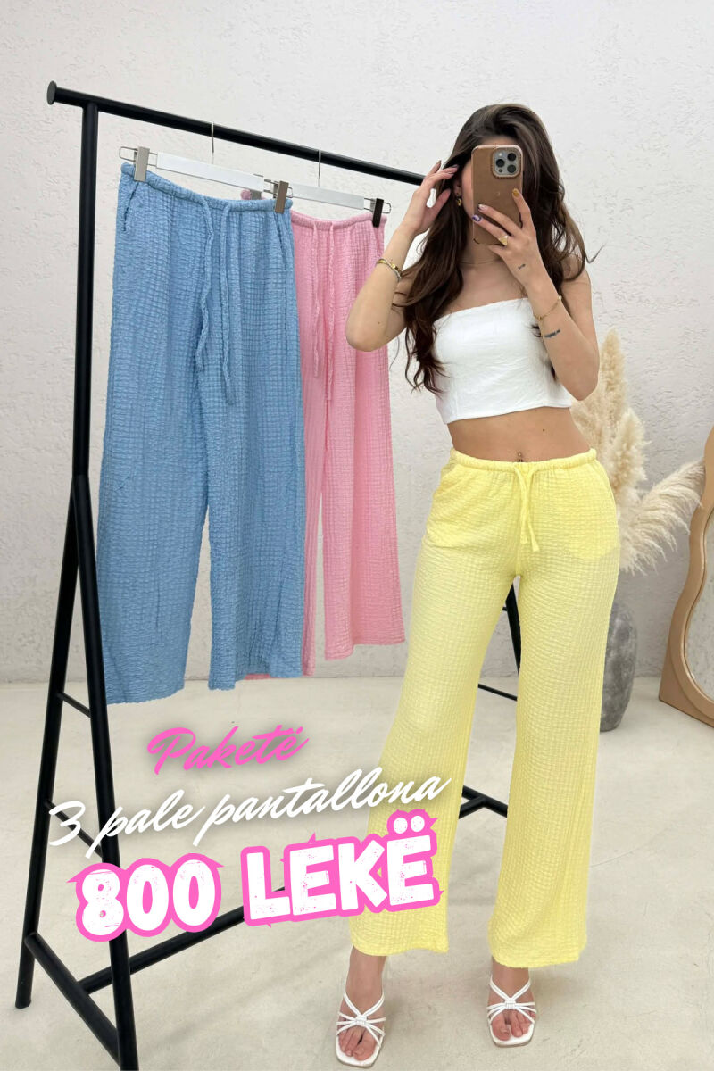 PACK OF 3 PIECES LACING WAIST WOMAN TROUSERS MULTIPLE/SHNGJ - 1