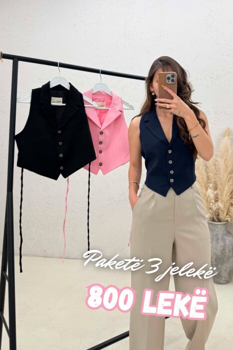 PACK OF 3 PIECES ONE COLOR LACING WAIST WOMAN VESTS MULTIPLE/SHNGJ - 1