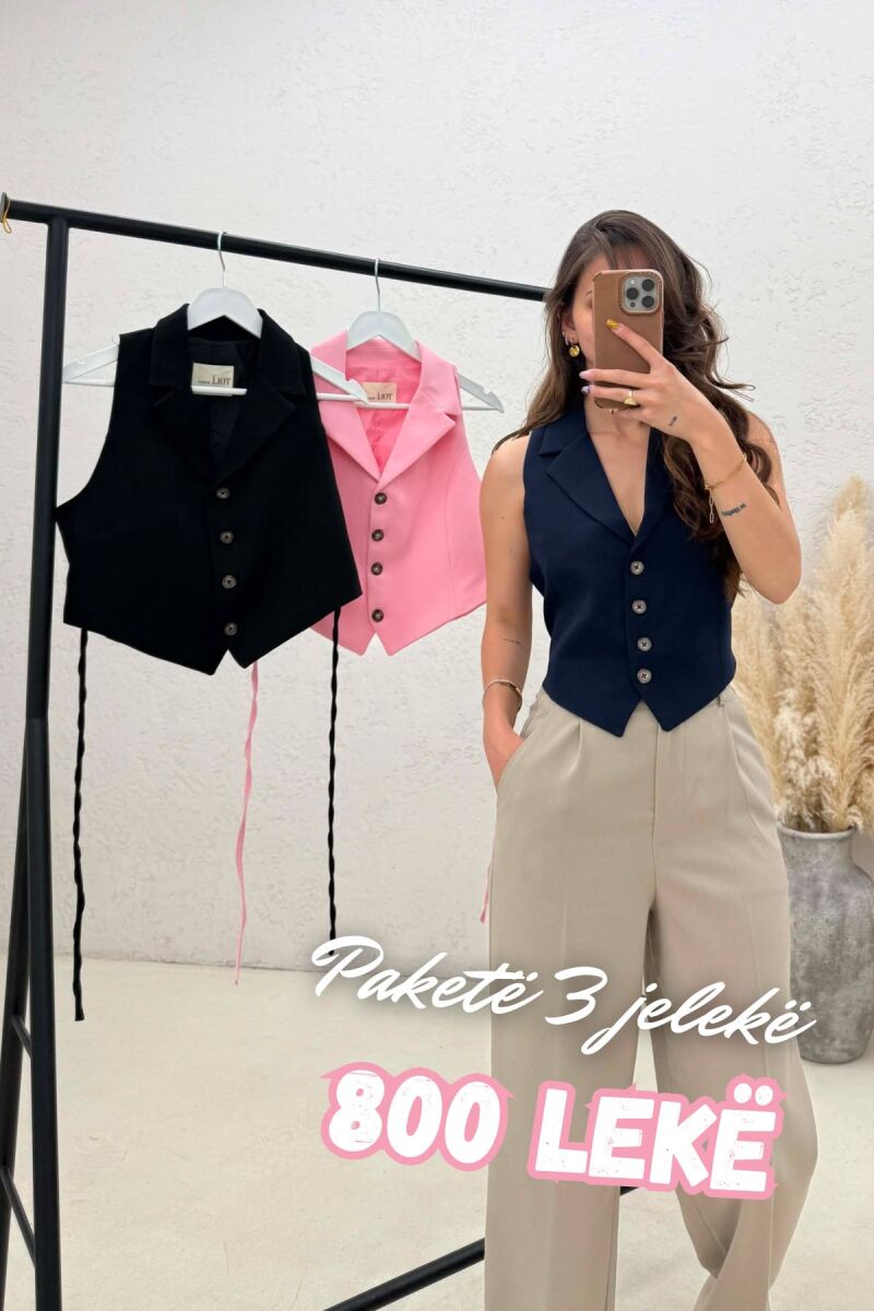 PACK OF 3 PIECES ONE COLOR LACING WAIST WOMAN VESTS MULTIPLE/SHNGJ - 1
