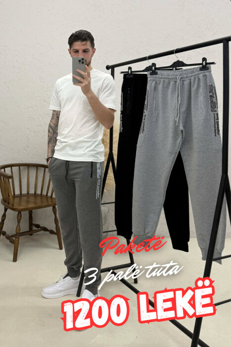 PACK OF 3 PIECES SIDE WRITTINGS SIMPLE MEN SWEATPANTS MULTIPLE/SHNGJ - 