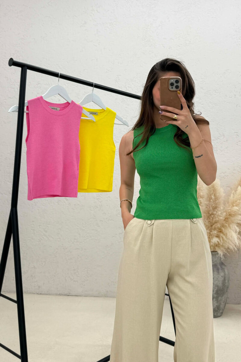 PACK OF 3 PIECES SIMPLE ONE COLOR TANK TOPS MULTIPLE/SHNGJ - 4