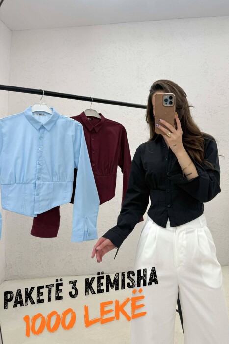 PACK OF 3 PIECES SIMPLE WOMAN SHIRT MULTIPLE/SHNGJ - KLAUDIO FASHION