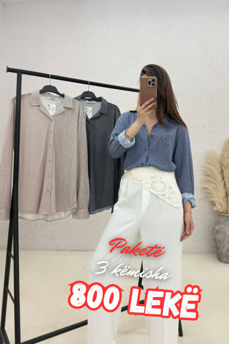 PACK OF 3 PIECES SIMPLE WOMAN SHIRTS MULTIPLE/SHNGJ - KLAUDIO FASHION