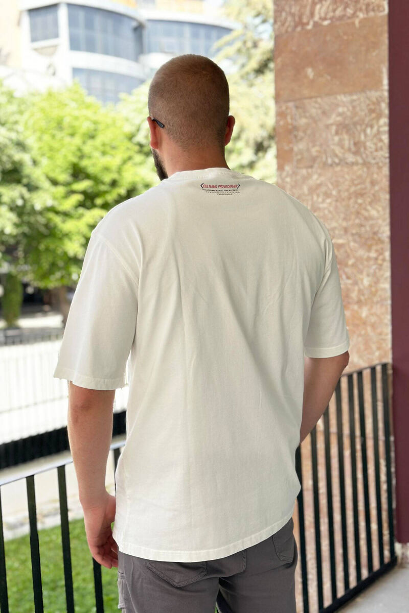 PAINT ONE COLOR T-SHIRT OVERSIZE MAN WHITE-E BARDHE - 2