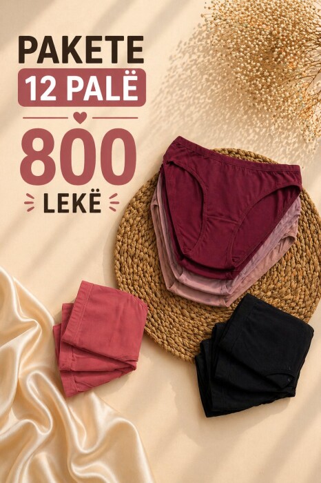 PAKETE 12 PALE MBATHJE NJE NGJYRESHE PER FEMRA - 1