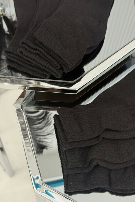 PAKETË ME 6 PALË ÇORAPE TË NGROHTA PËR MESHKUJ NË NGJYRË TË ZEZË - 2