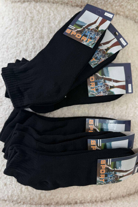 PAKETË ME 6 PALË ÇORAPE TË NGROHTA PËR MESHKUJ NË NGJYRË TË ZEZË - 2