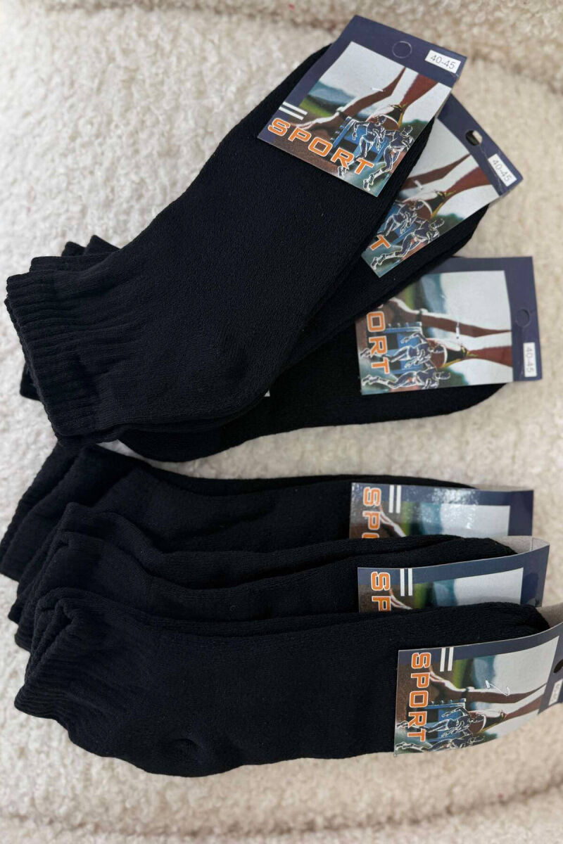 PAKETË ME 6 PALË ÇORAPE TË NGROHTA PËR MESHKUJ NË NGJYRË TË ZEZË - 2