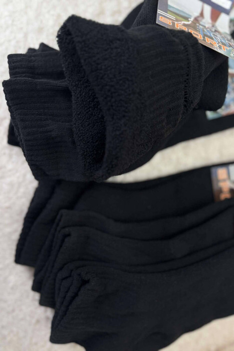 PAKETË ME 6 PALË ÇORAPE TË NGROHTA PËR MESHKUJ NË NGJYRË TË ZEZË - 3