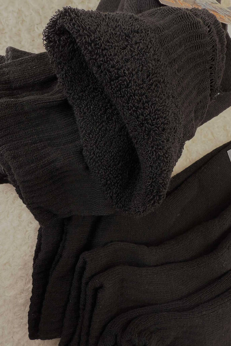 PAKETË ME 6 PALË ÇORAPE TË NGROHTA PËR MESHKUJ NË NGJYRË TË ZEZË - 4