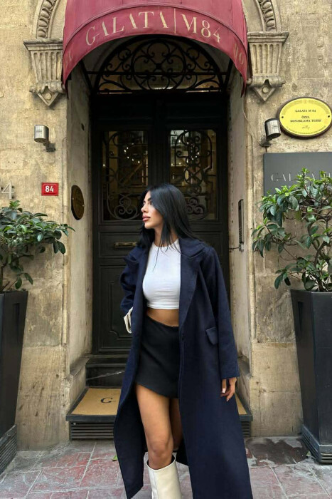 PALLTO E GJATE NJE NGJYRESHE ME GEZOF PER FEMRA NE NGJYRE BLU - 5