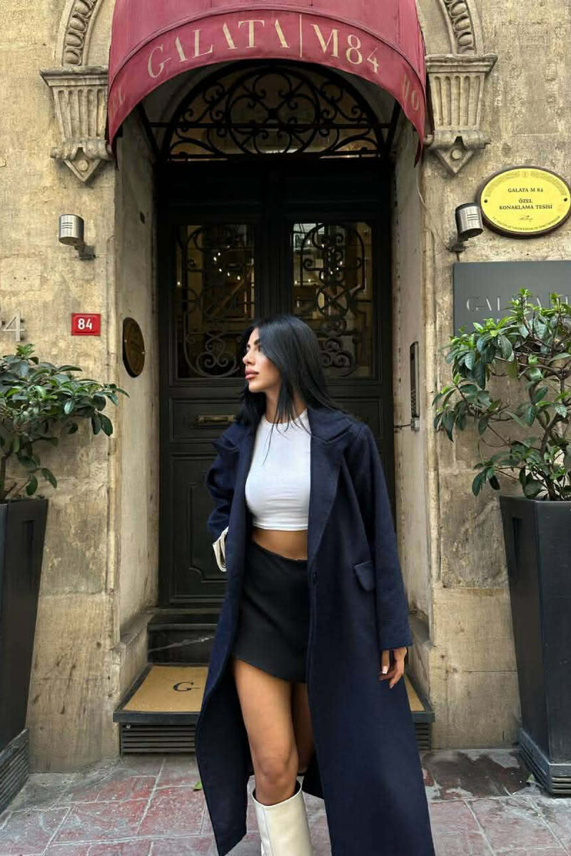 PALLTO E GJATE NJE NGJYRESHE ME GEZOF PER FEMRA NE NGJYRE BLU - 5