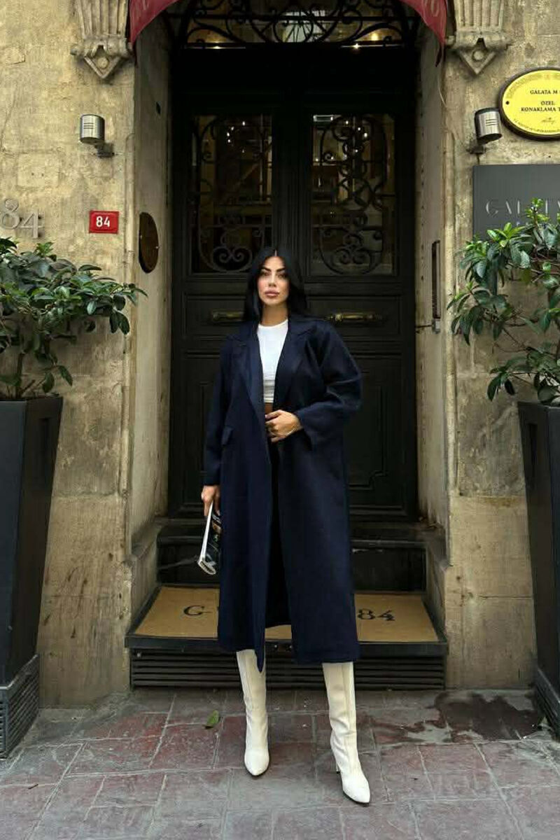 PALLTO E GJATE NJE NGJYRESHE ME GEZOF PER FEMRA NE NGJYRE BLU - 6