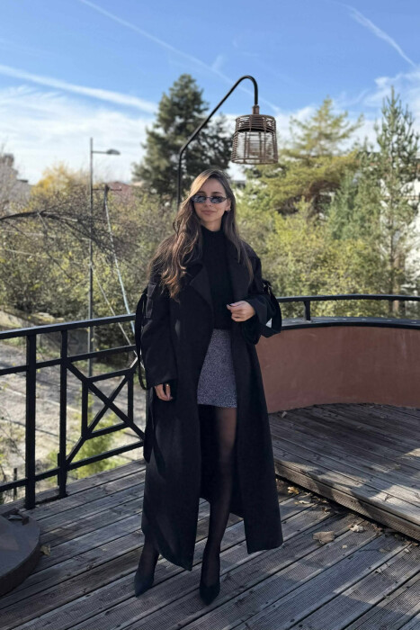 PALLTO E GJATE NJE NGJYRESHE ME LIDHESE PER FEMRA NE NGJYRE TE ZEZE - 6