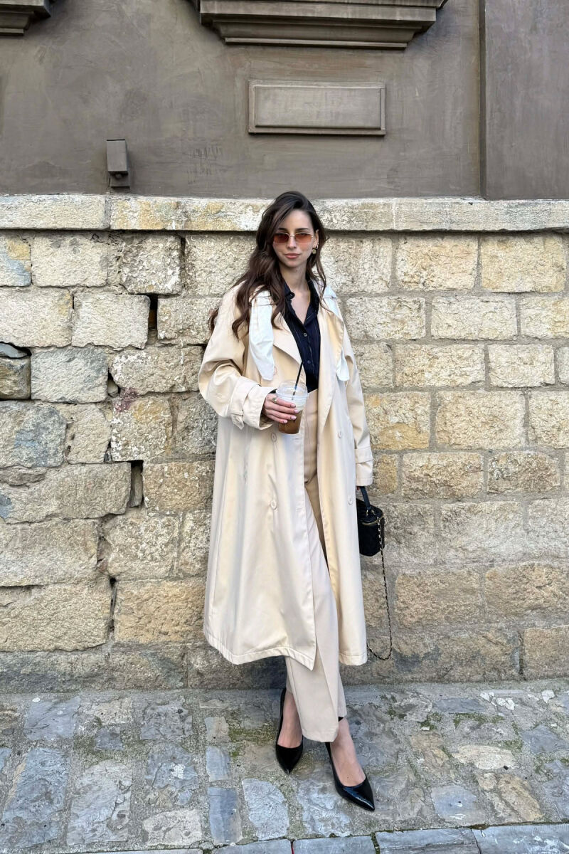 PARDESY NJE NGJYRESHE ME LIDHESE DHE ME DETAJIN E SHALLIT PER FEMRA NE NGJYRE KREM - 2