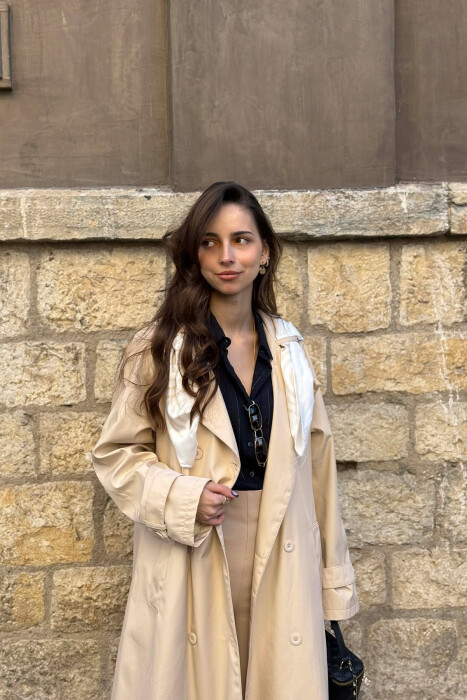 PARDESY NJE NGJYRESHE ME LIDHESE DHE ME DETAJIN E SHALLIT PER FEMRA NE NGJYRE KREM - 4