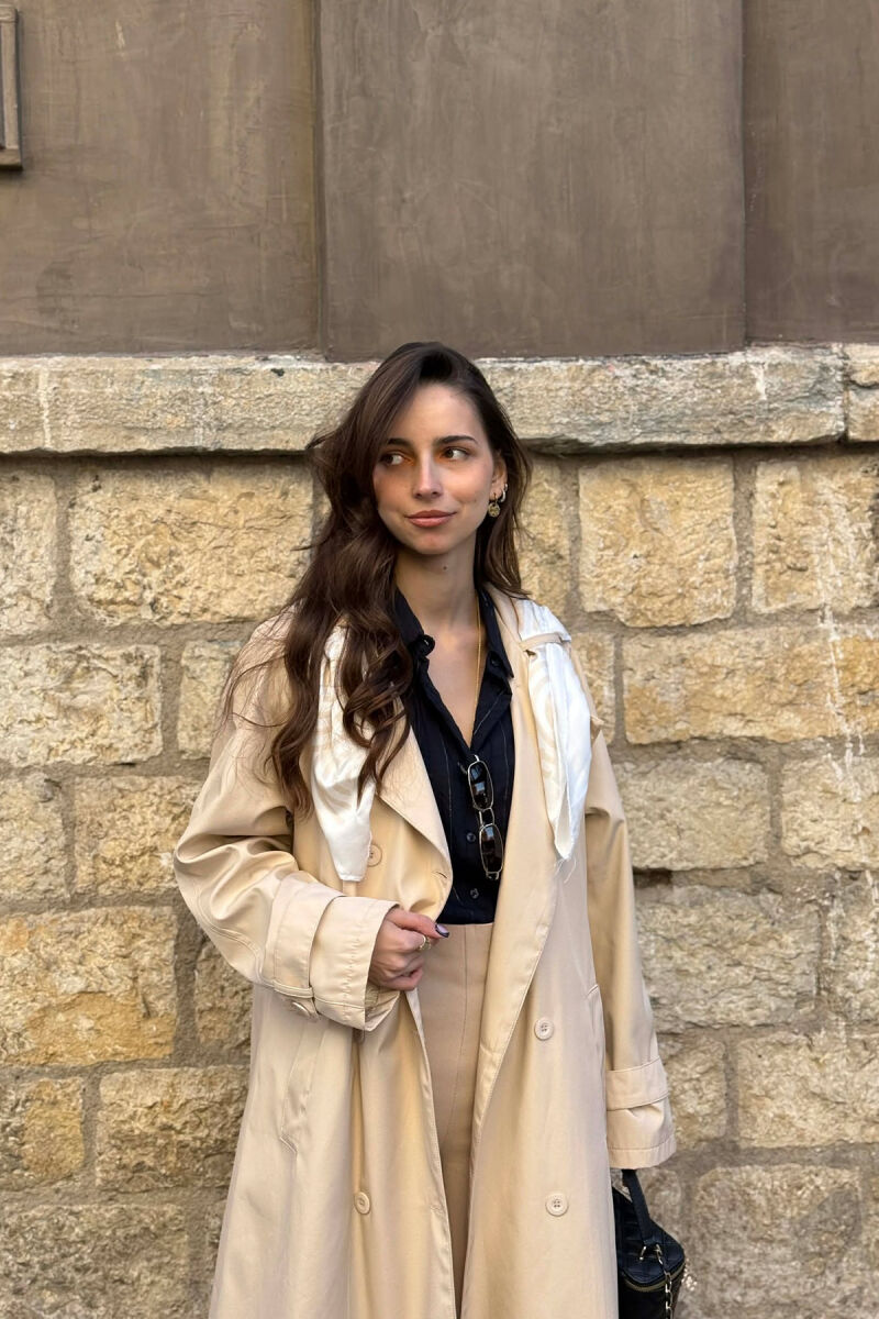 PARDESY NJE NGJYRESHE ME LIDHESE DHE ME DETAJIN E SHALLIT PER FEMRA NE NGJYRE KREM - 4