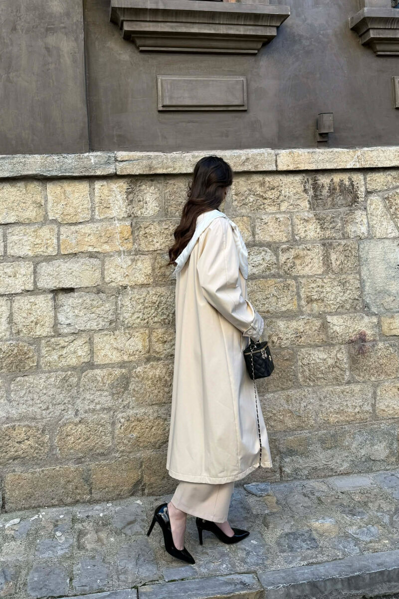 PARDESY NJE NGJYRESHE ME LIDHESE DHE ME DETAJIN E SHALLIT PER FEMRA NE NGJYRE KREM - 5