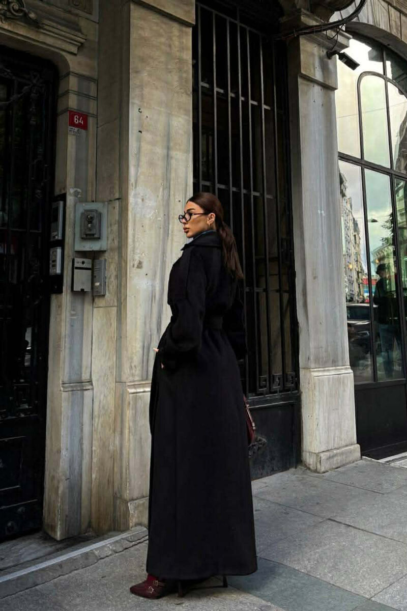 PALLTO OVERSIZE E GJATE NJE NGJYRESHE PER FEMRA NE NGJYRE TE ZEZE - 5