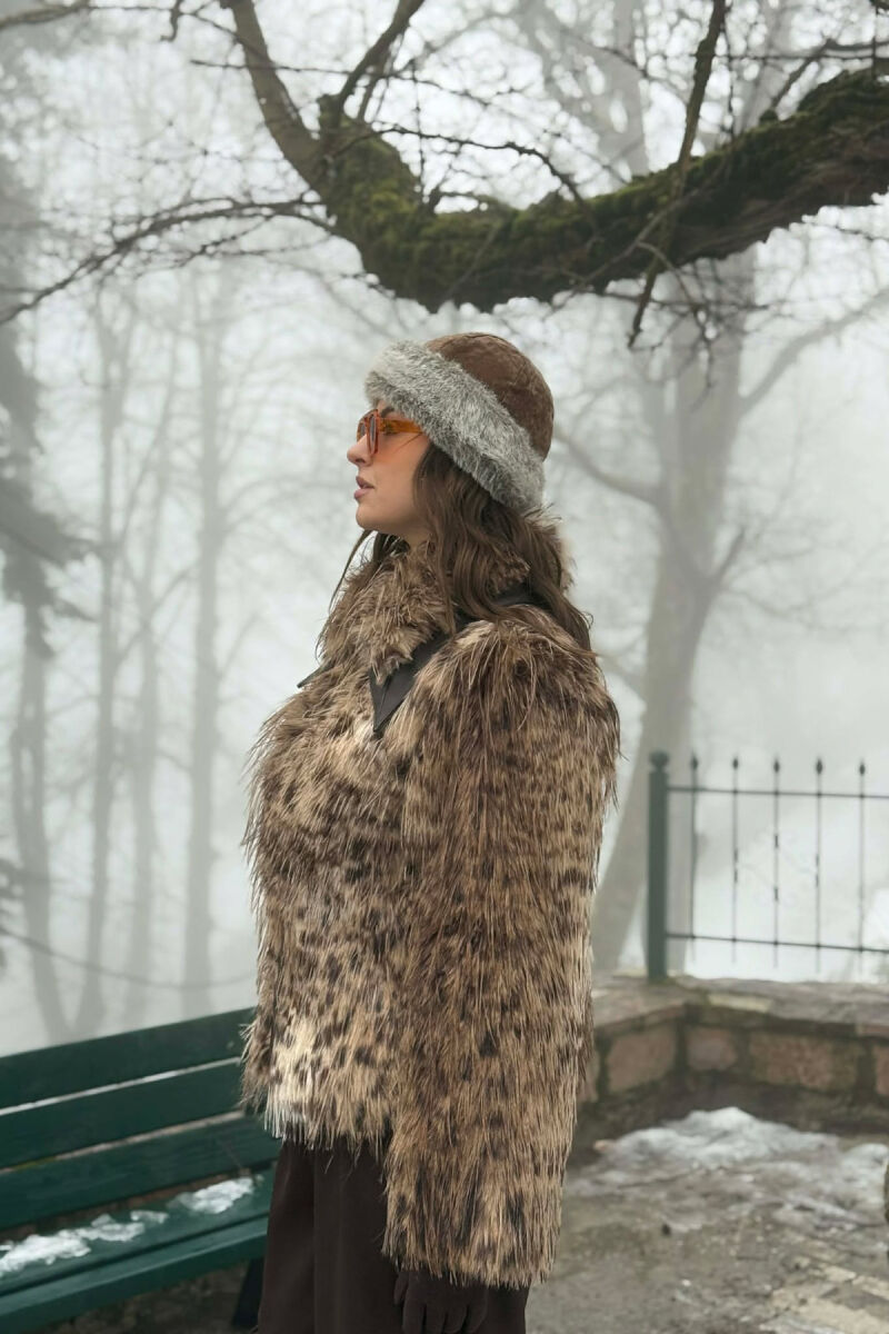 PALLTO ME GEZOF DHE ZINXHIR PER FEMRA ME PRINT LEOPARDI - 5