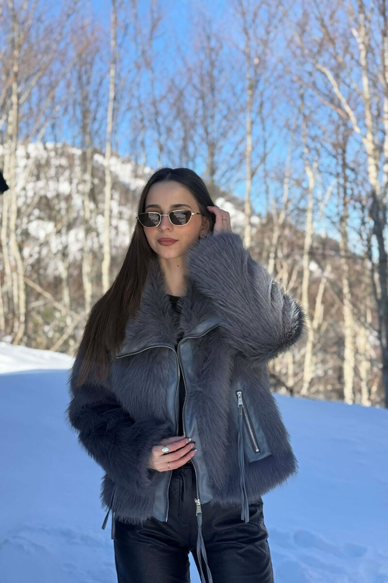 PALLTO ME GEZOF DHE ZINXHIR PER FEMRA NE NGJYRE GURE KALI - 5