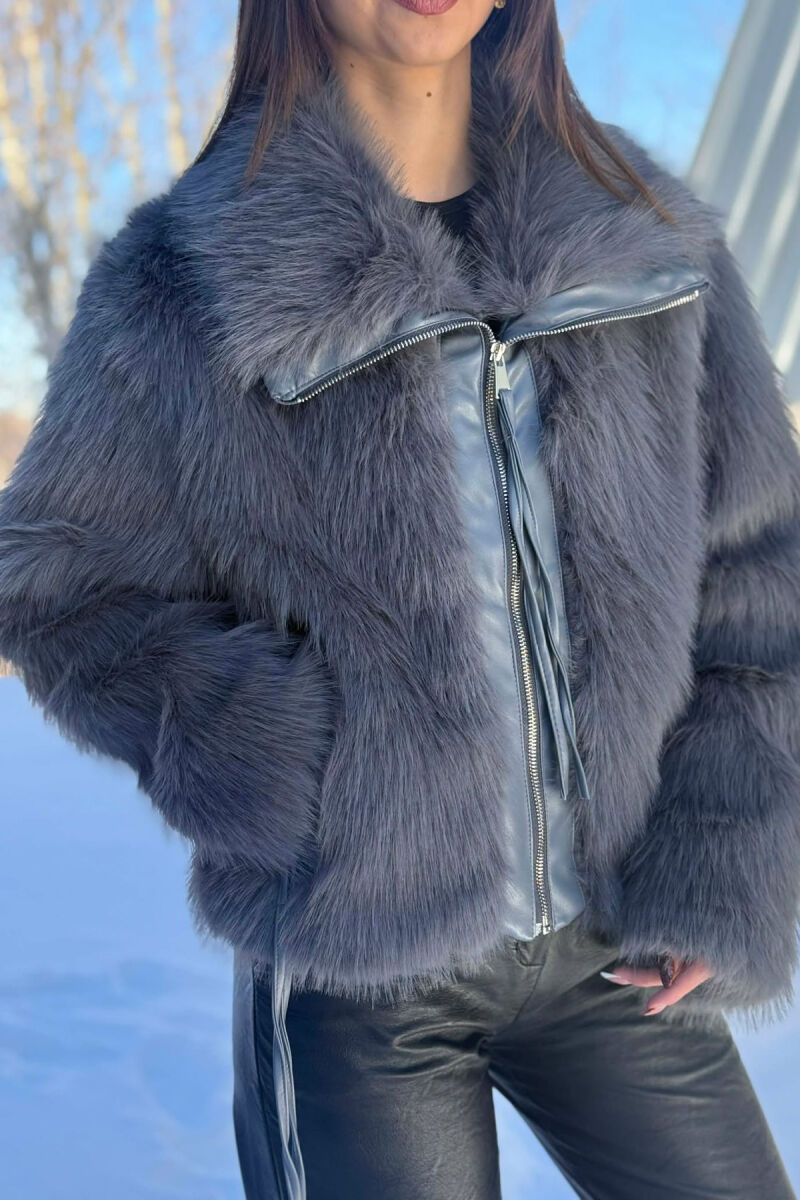 PALLTO ME GEZOF DHE ZINXHIR PER FEMRA NE NGJYRE GURE KALI - 6